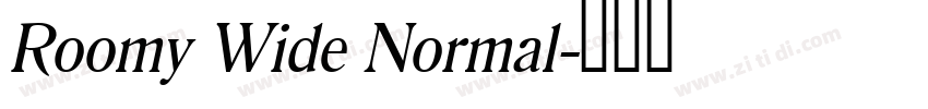 Roomy Wide Normal字体转换
